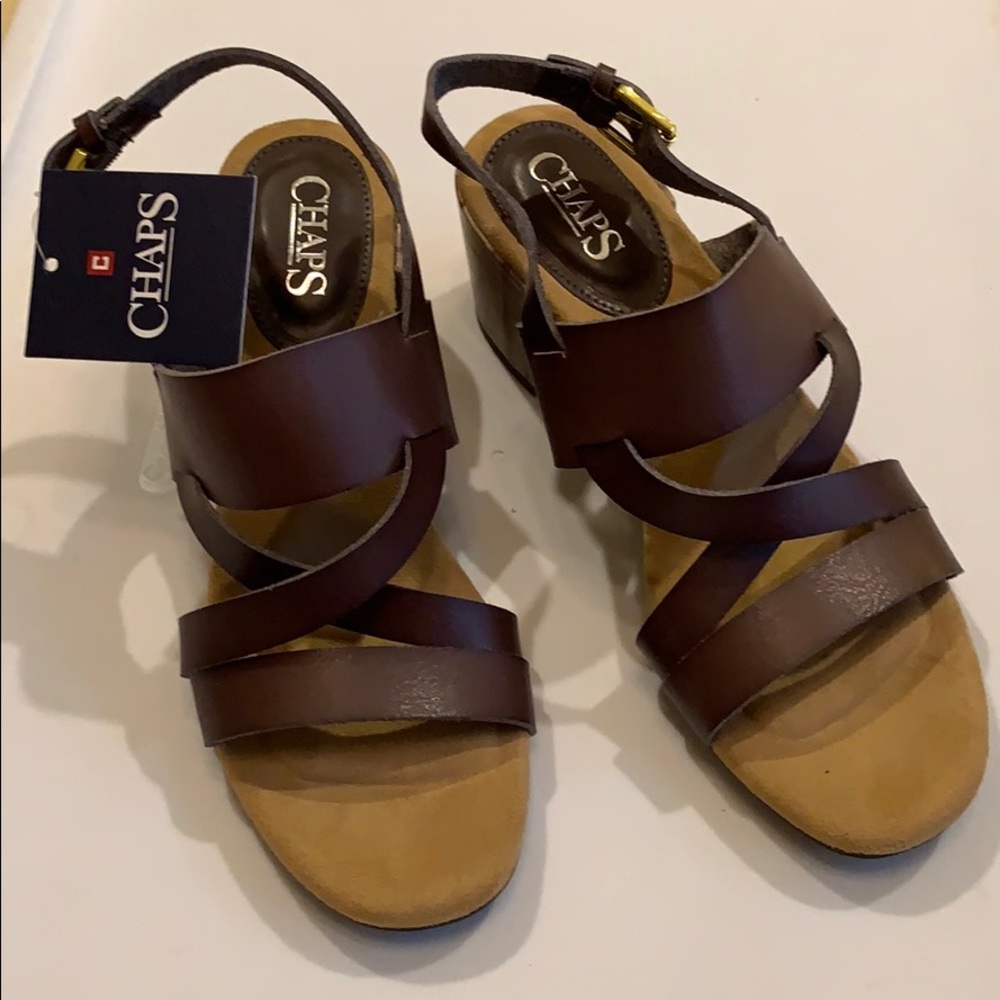 Ralph Lauren Chaps Brown Sandals NEW and COMFY
